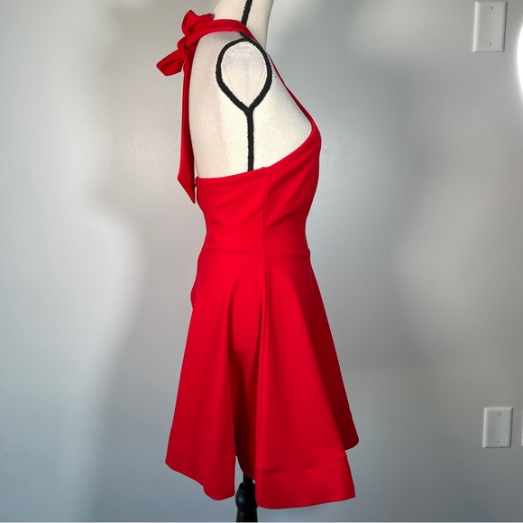 B. Darlin Red Halter Neckline Fit and Flare Sleeveless Mini Dress 5/6 - Picture 11 of 12